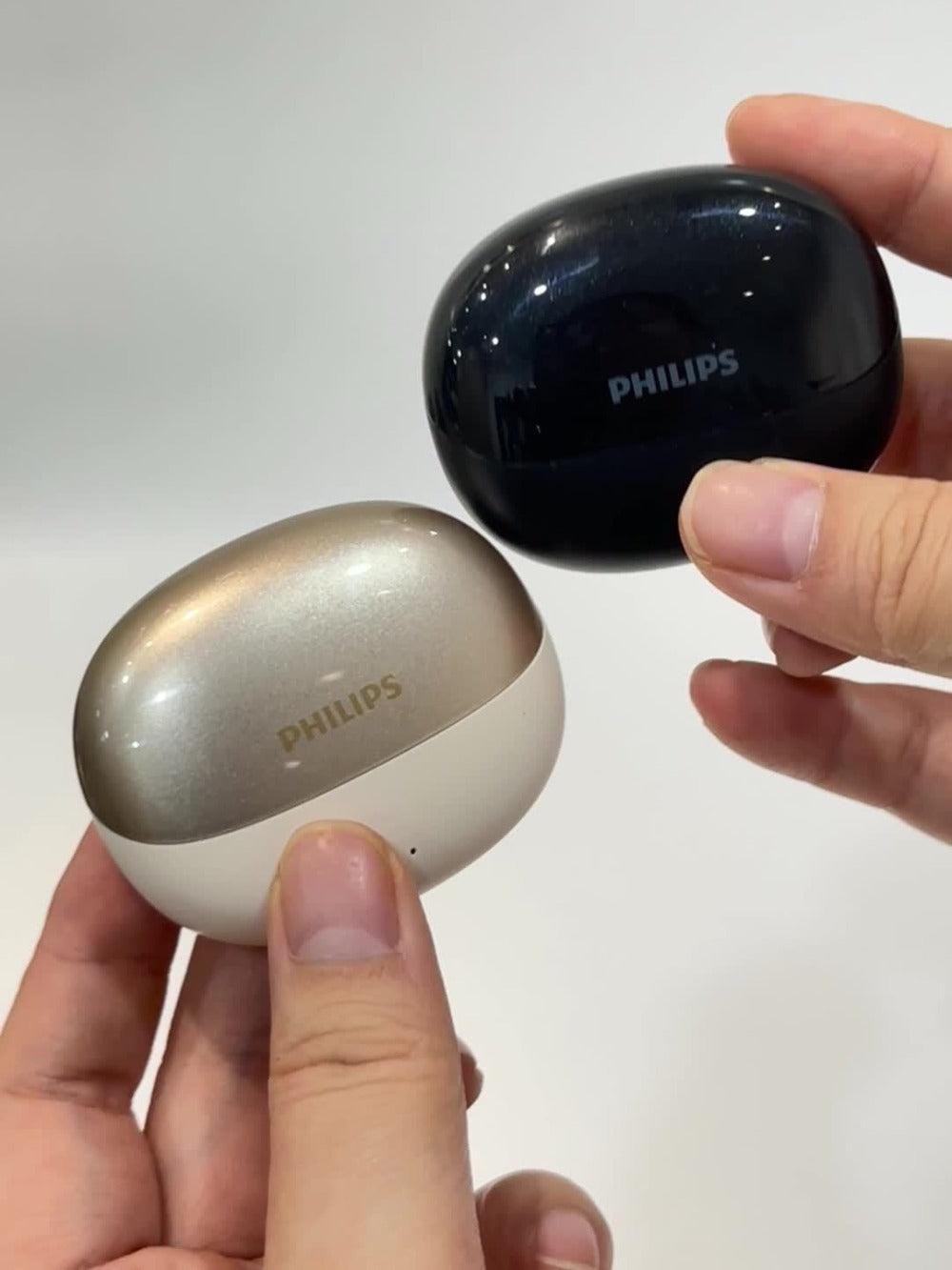 Wireless Earbuds Philips Bluetooth 6.0 Semi-Open Back with Rechargeable Case in White or Black