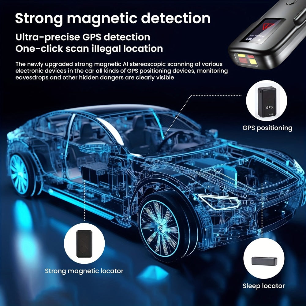 Hidden Camera Detector with OLED Screen, RF Signal & Infrared Anti-Spy Bug Detector, GPS Tracker Finder