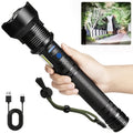 Rechargeable Handheld Flashlight with Adjustable Zoom, USB-C Charging, Power Display and X81-04 Model