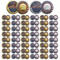 Military Challenge Coins 48 Pack Gold & Silver – Christian Prayer Commemorative Metal Coins for Church Events, Veteran Appreciation Gifts