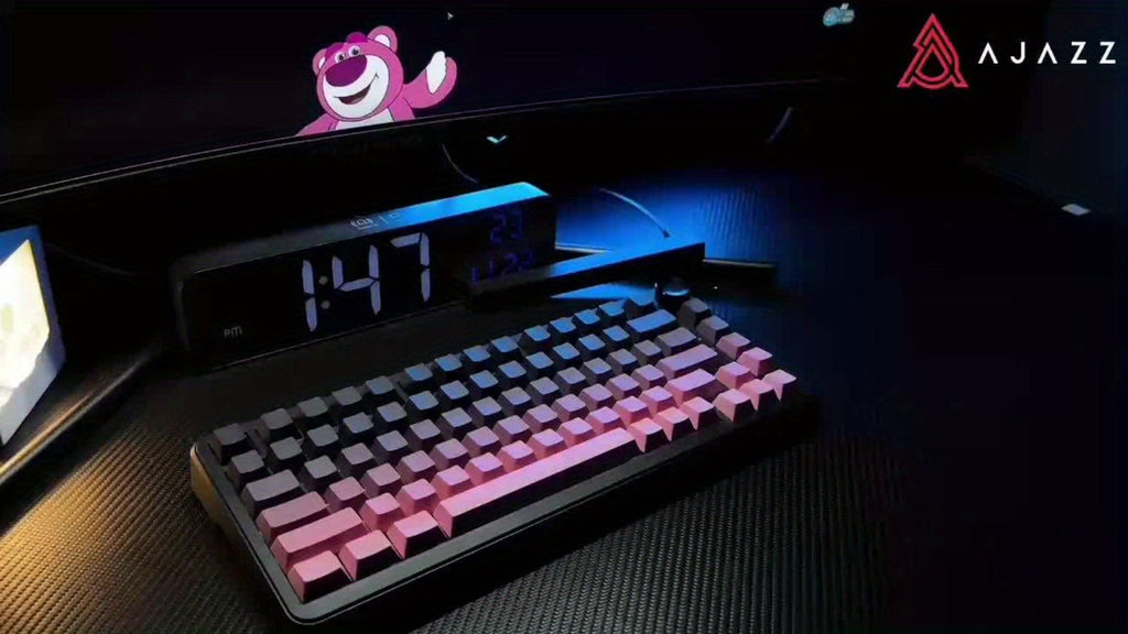 Hot Swap Gasket Mechanical Keyboard AJAZZ AK820 75%, Wireless 2.4GHz & Wired, Volume Knob, South-Facing RGB