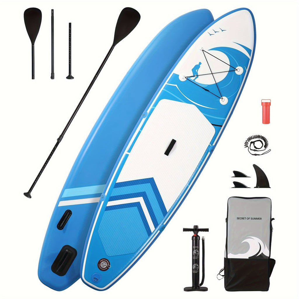 120 x 30 x 6-Inch Inflatable Stand-Up Paddle Board with Two-Plus-One Fin Setup and Six Design Options
