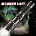 Survival Flashlight with Fire Starter – 3000 Lumen Rechargeable Aluminum Torch, Fresnel Lens Igniter, Zoomable LED
