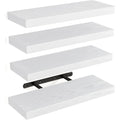 Floating Shelves for Wall 4pcs 15.8in – Wall Mounted Shelf with Invisible Bracket for Bathroom, Living Room, Bedroom, Kitchen