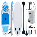 Inflatable Stand-Up Paddle Board Kit in Four Color Combinations with EVA Deck and Three Detachable Fins