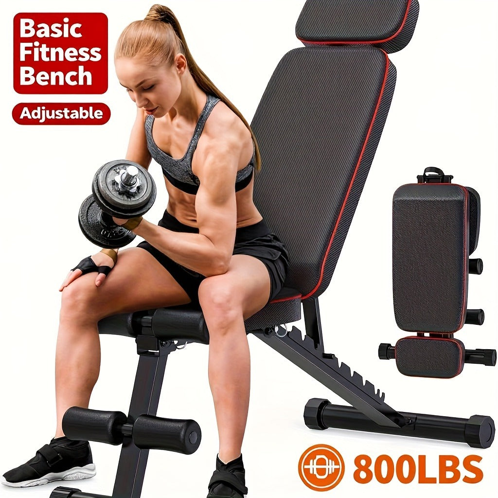14-in-1 Adjustable Weight Bench Foldable – 770lb Capacity, Multi-Function Full Body Strength Training, Space-Saving Design