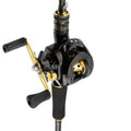 Carbon Fiber Fly Fishing Rod and Reel Combo Set 165cm Aluminum Alloy Reel EVA Grip Left Right Hand Fly Fishing Kit Black Gold Beginner