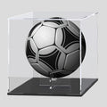 Acrylic Football Display Case Clear Crystal Box with Removable Football Stand Detachable Easy Assembly Memory Storage Display Box for Full