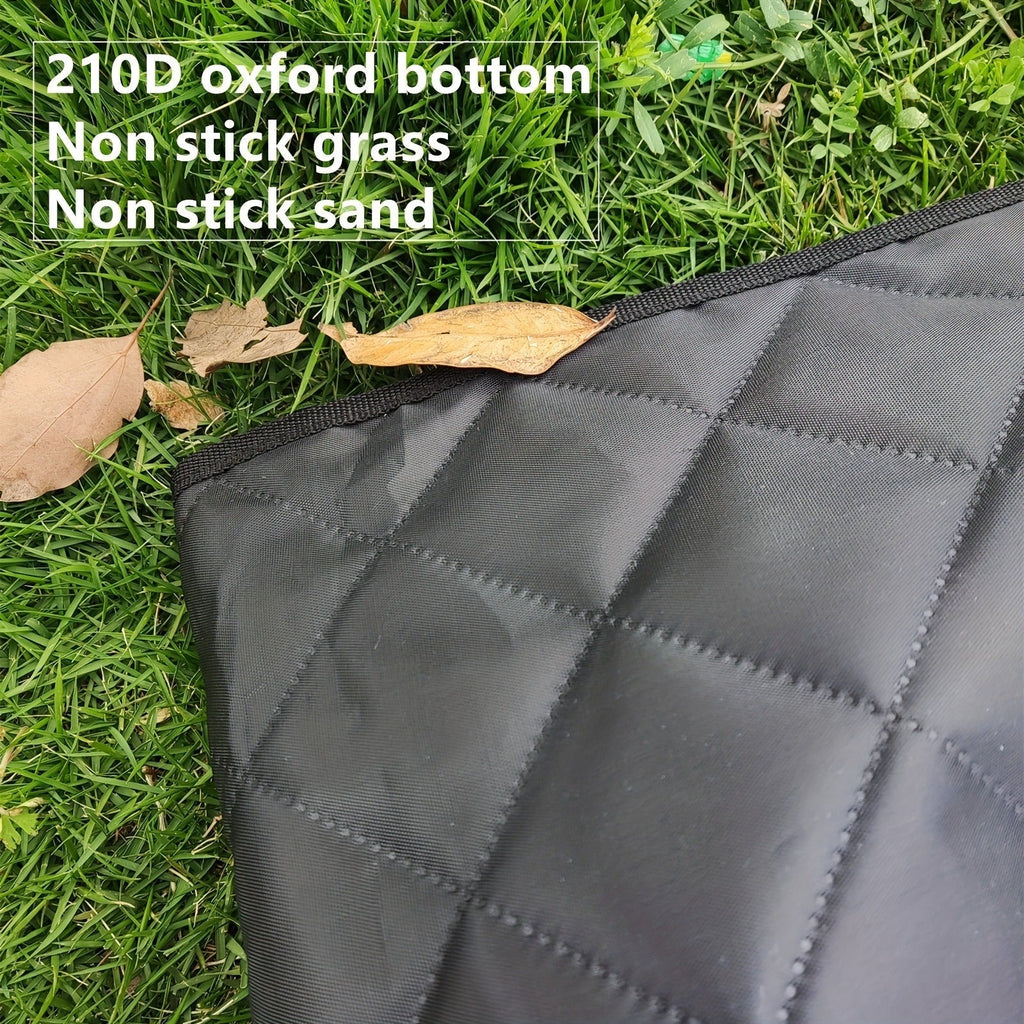 Foldable Picnic Mat 78x78in Dual Layer 240T Polyester & 210D Oxford Cloth Printed Outdoor Beach Mat for Camping