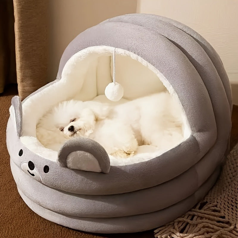 Plush Dog Bed Pad – Thick, Soft & Warm Pet Sleeping Mat for Dogs and Cats | Non-Slip Cozy Cushion Kennel Pad, Large Size 21.7×20×17.7 inch