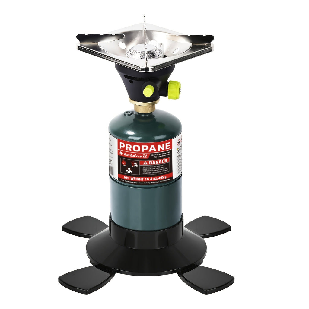 Backpacking Stove Bottletop Propane, Hotdevil HD-5005 Camping Stove with Instant Ignition, Propane & MAPP Gas Compatible