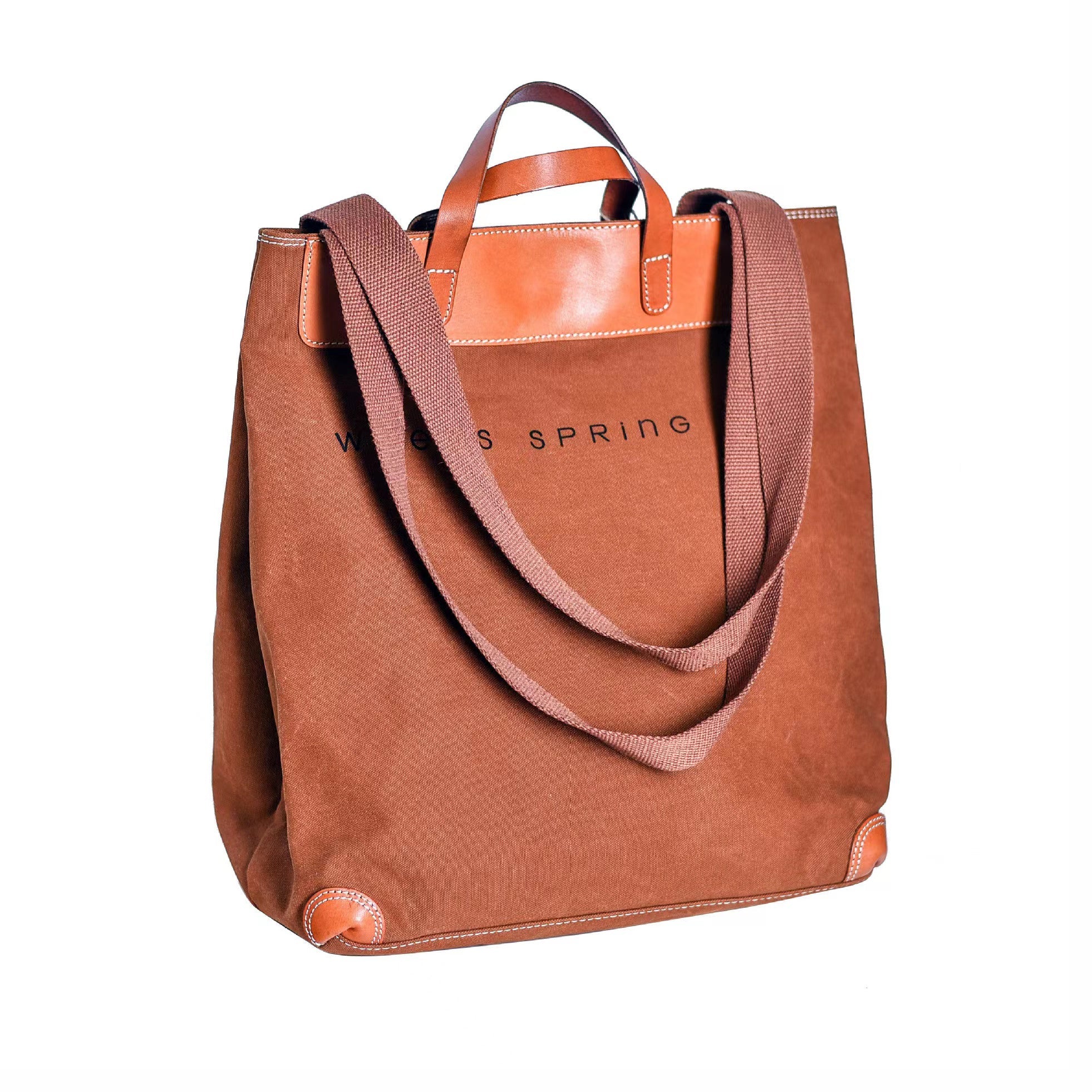 Canvas leather tote bags