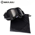 Black MAXJULI Over-the-Glasses Ski Goggles with Silver Lens and Single-Piece Checkout Option