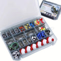 Fishing Accessories Kit 228 Piece Complete Fishing Set with Tackle Box Hooks Sinkers Swivels Lures Essential Gear for Freshwater Saltwater