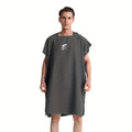 Quick-Dry Surf Poncho Towel Robe – Microfiber Beach Wrap with Shark Graphic, Super Absorbent Changing Robe for Swimming, Surfing & Travel