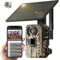 Solar Powered Trail Camera 4K Cellular – 4G LTE No WiFi, 0.2s Trigger, 82ft Night Vision, 120° Wide Angle