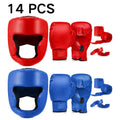 Boxing Kit Set 14pcs – 2 Pairs 16oz Boxing Gloves, Headgear, Hand Wraps & Mouthguards for Adults & Youth Beginners