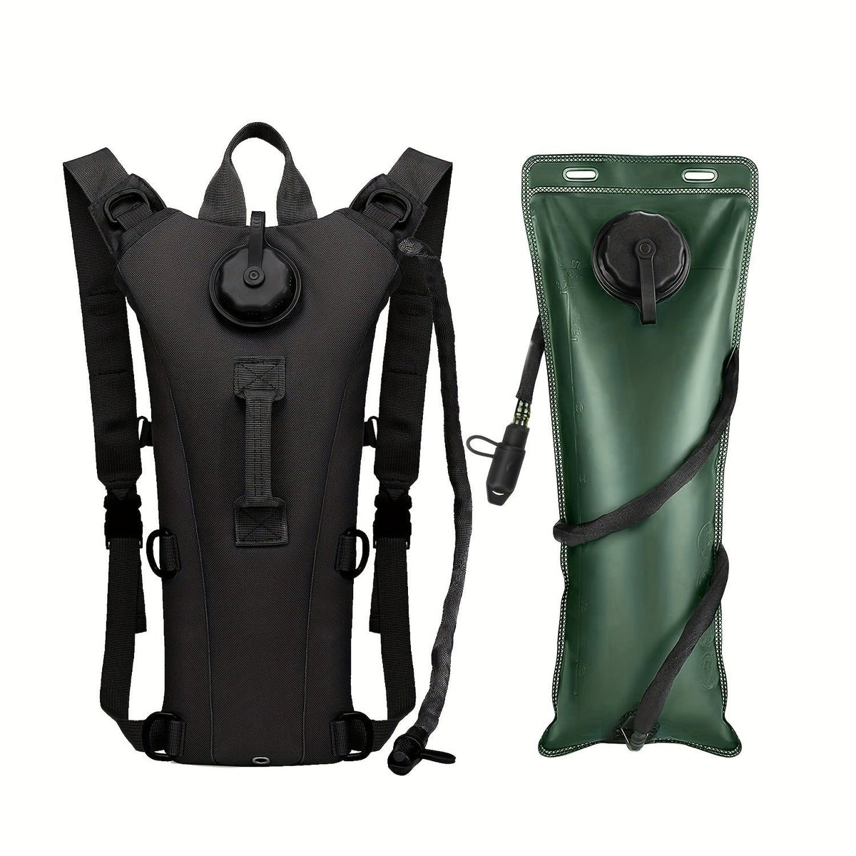 Water Bladder Backpack with 3L & 101.44oz BPA-Free Bladder – Oxford Cloth Hydration Pack for Hiking, Camping & Outdoor Adventures
