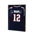 Jersey Display Case Shadow Box – Lockable UV Protection Frame for Baseball Basketball Football Soccer Hockey Sport Shirt, Matte Black