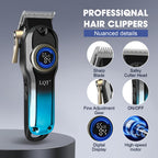 Hair Clipper LQT Blue Multi-Tool Grooming Set Options with Digital Displays, USB Charging and Guide Combs