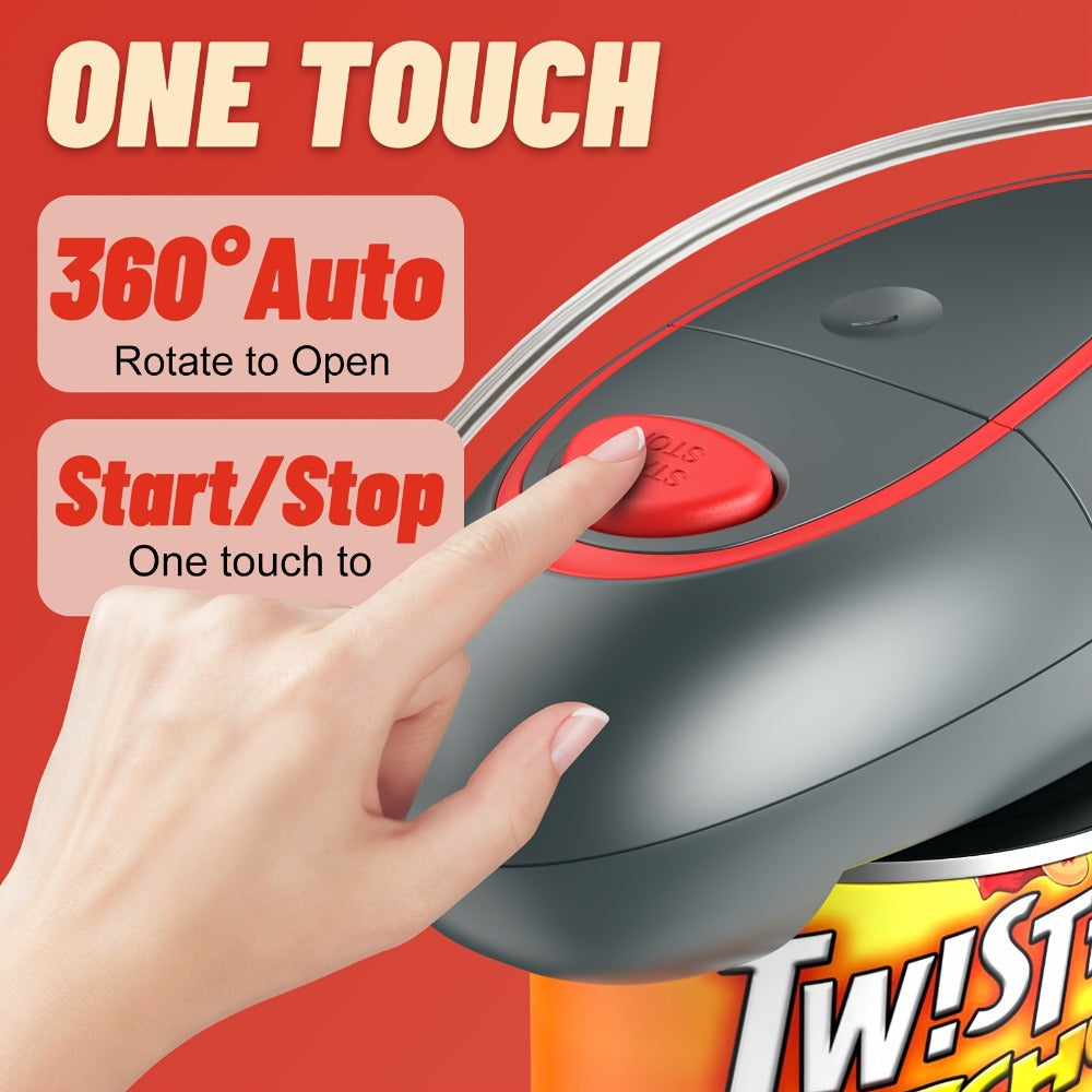 Automatic Can Opener Hands-Free | Electric Battery-Powered One-Touch Can Opener for All Can Sizes, Safe Smooth Edge