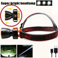 Rechargeable Spotlight Headlamp with Three Modes, Motion Sensor, USB Cable and Up to 8-Hour Label