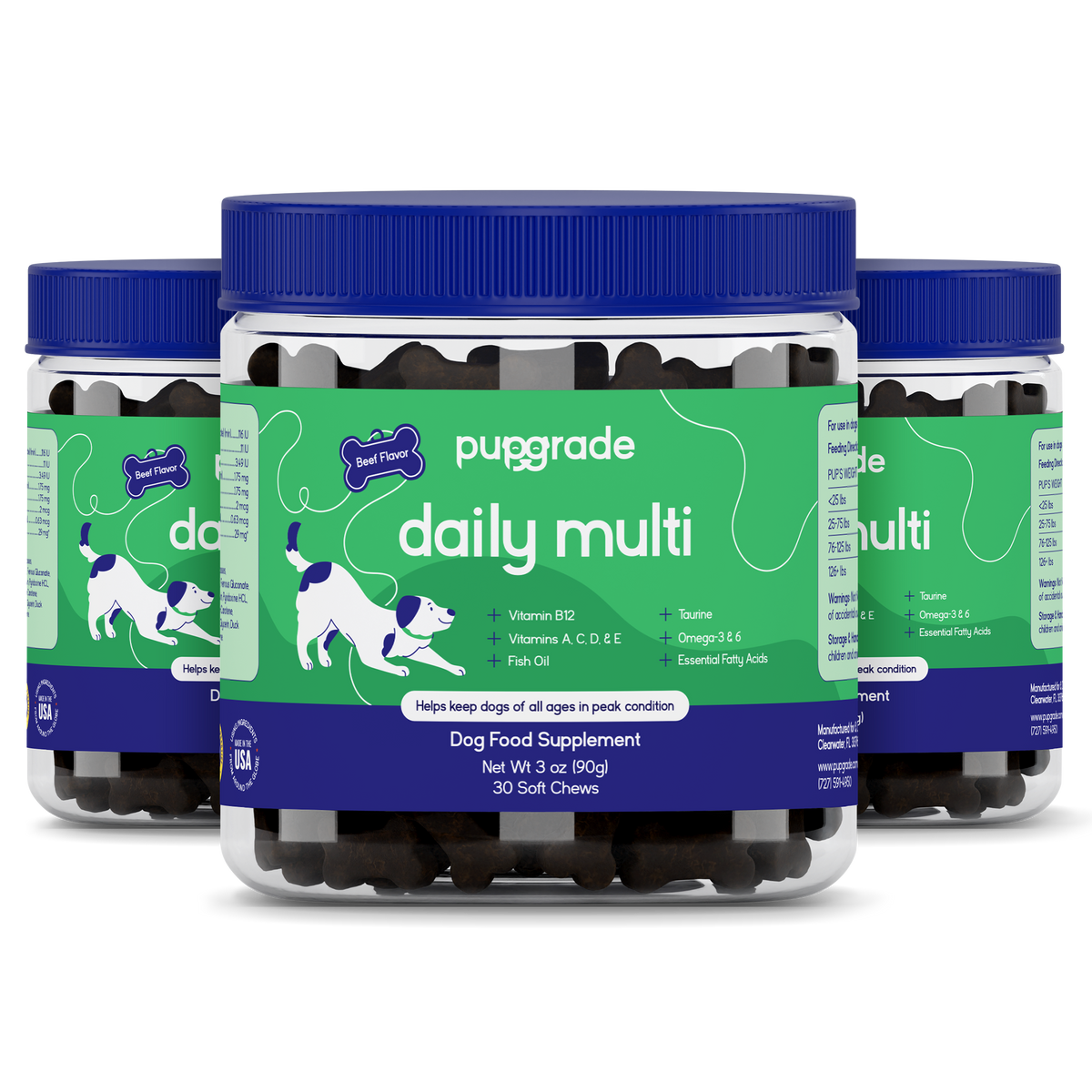 Daily Dog Multivitamin Soft Chews 3 Jars