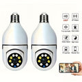 Security Camera 4MP Light-Bulb Two-Pack with Dual-Band WiFi, 360 Panoramic View and Infrared Night Vision