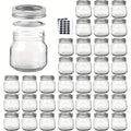 8 oz Glass Mason-Style Storage Jar Multipacks with 9, 18, 27 or 36 Jars and Four Lid Configurations