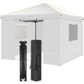 10x10ft Pop-Up Canopy Tent with Four Removable Sidewalls, Mesh Windows and Five Color Options