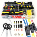 Automotive Connector Terminal Kit in 355-Piece or 352-Piece Set with 1- to 4-Pin Plugs and Seals