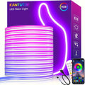 RGB LED Neon Light Strip Flexible Rope Light, App & Remote Control Color Changing for Bedroom Gaming Room Party Outdoor Indoor Decor