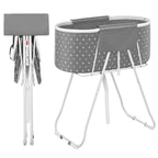 Elevated Foldable Pet Bathtub – Stand-Up Dog Grooming Tub with Carbon Steel Legs, 220 lbs Capacity & Expandable Drain Hose | 33"x18" PVC Tub