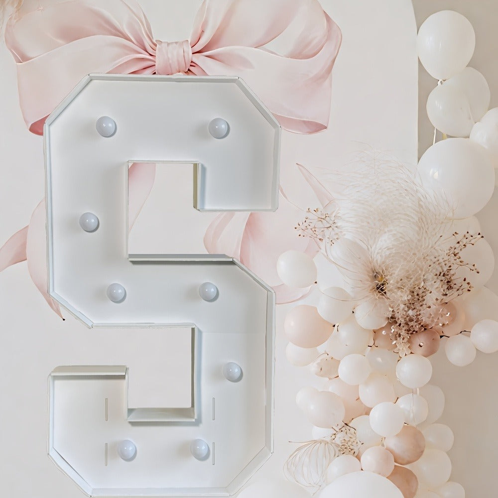 Marquee Letter Lights White LED - 3FT Light Up Letters A-Z for Birthday, Anniversary, Wedding & Party Decor