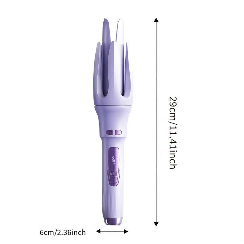 Automatic Hair Curler Rotating Barrel Electric Ceramic Tourmaline Curling Iron One-Button, for Home, Travel and Salon Hair Styling