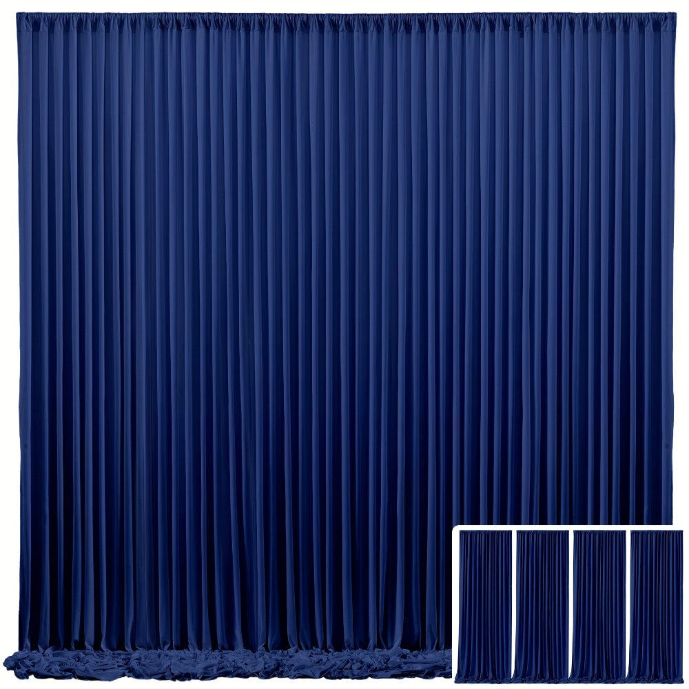 Backdrop Curtains 4 Pack 59x118 Inch, Wrinkle-Resistant Non-Transparent Party Decoration Fabric with Pole Pocket