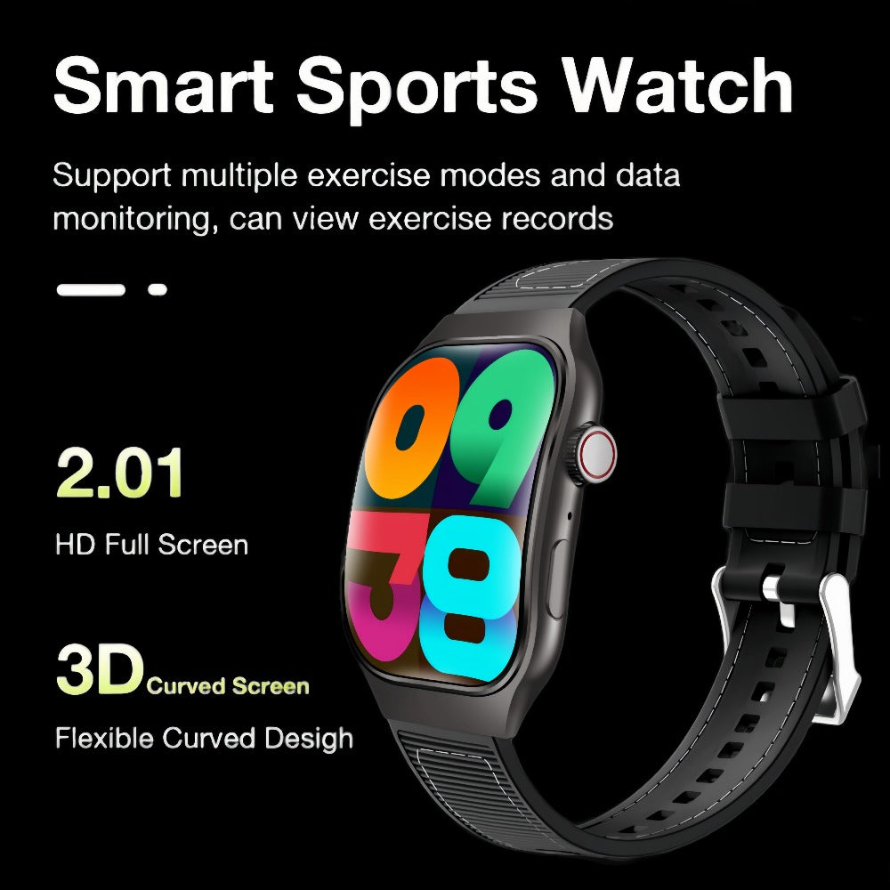 Smartwatch 2.01 Inch Curved Screen with Bluetooth 5.3, HD Calling, Games and Voice Assistant