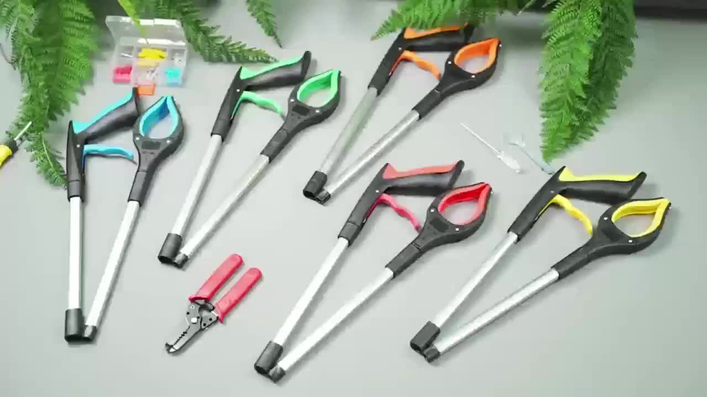 Grabber Tool Reacher 32-Inch Foldable Telescopic – 360° Rotating Jaws & Magnetic Tip Litter Picker, Lightweight Easy-Grip Reaching Tool