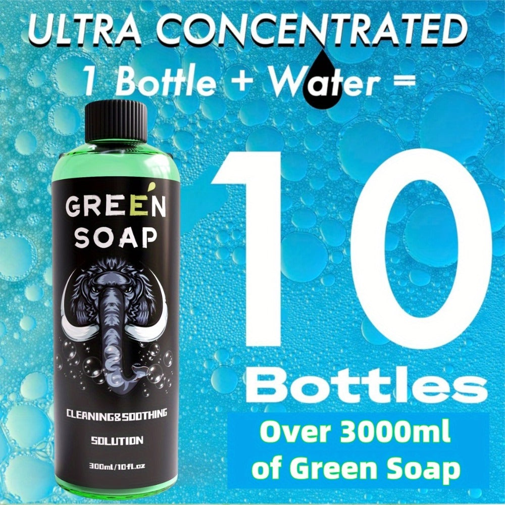 Tattoo Green Soap Kit Cleansing Solution with Squeeze Bottle – Green and Blue Tattoo Soap for Artists, Safe Color Foam Moisturizing Formula