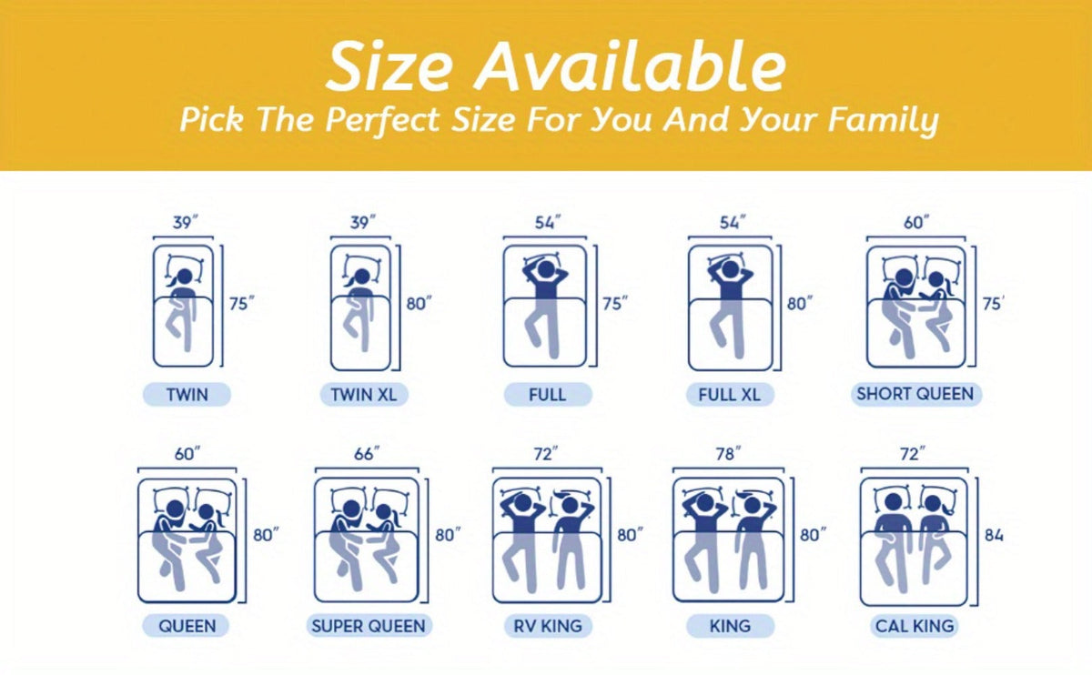 Mattress Topper Plush Down-Alternative Pillow Top with Deep-Pocket Skirt and Six Bed Sizes
