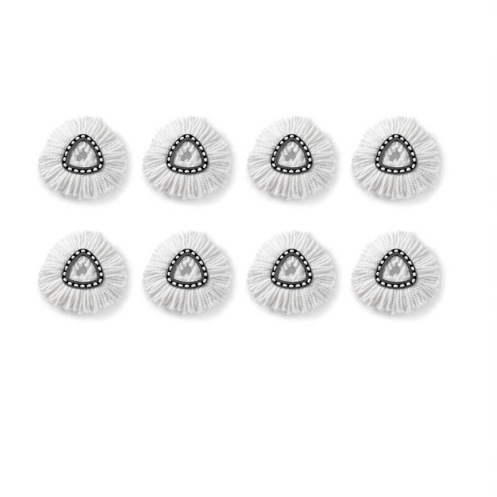 Microfiber Spin Mop Replacement Heads 8 Pack, 360° Universal Mop Refills for Standard Spin Mop Buckets, Machine Washable Reusable Mop Pads