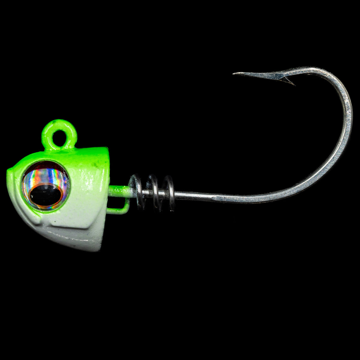 5-Inch Swimbait Jig Heads, Lead / Limesider / 1 1/2