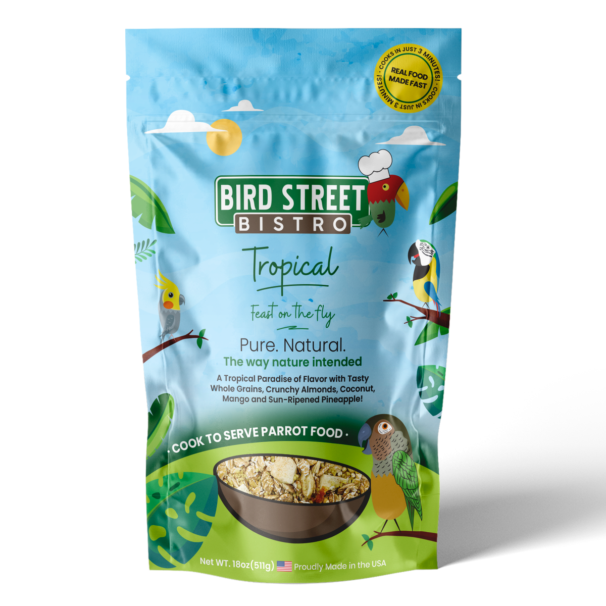 Tropical Parrot Food Mix 18 oz