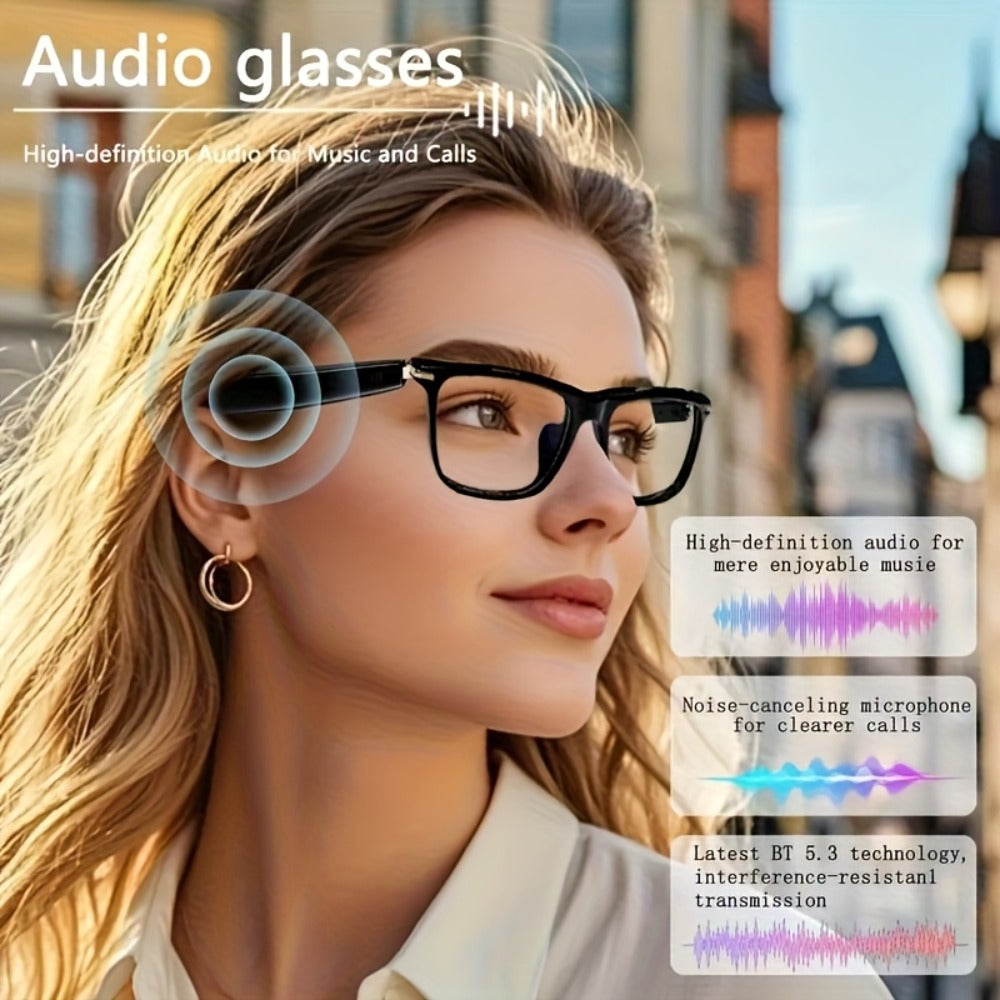 Smart Glasses 160-Language Translation Eyewear with Open-Ear Audio and Ten Photochromic or Filter Lens Options
