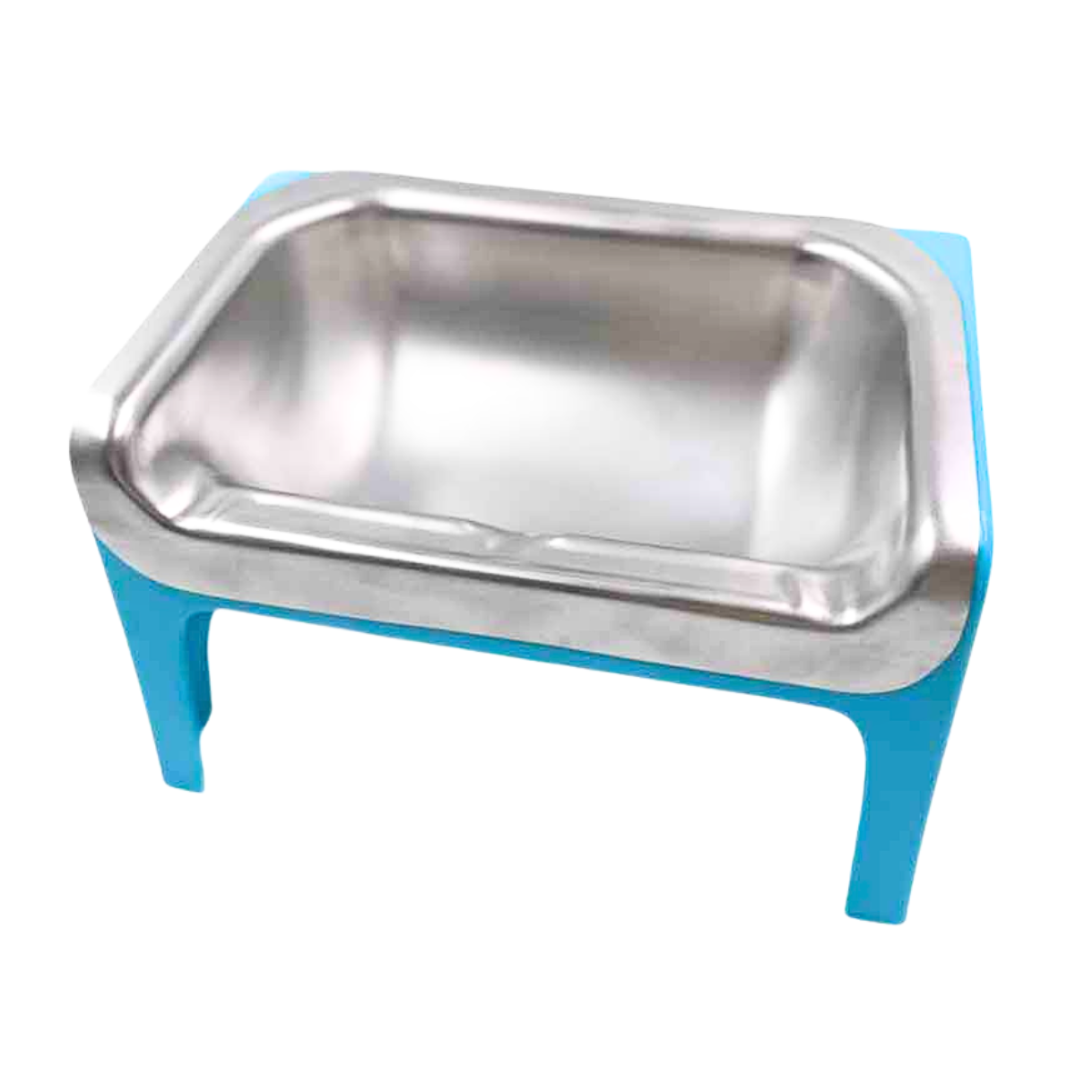 Elevated Stainless Steel Pet Bowl Set Teal