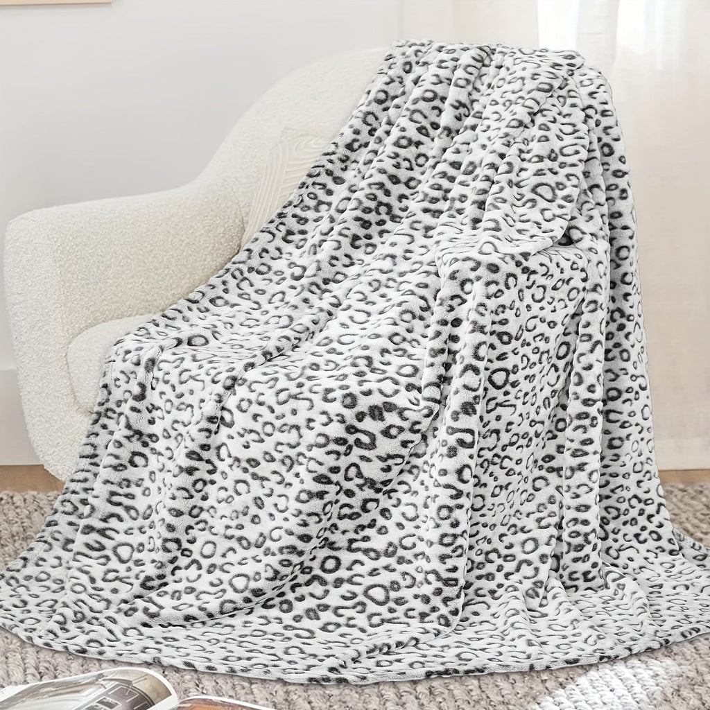 Raised Leopard Pattern Throw Blanket in Five Colors and 14 Listed Size-and-Color Combinations