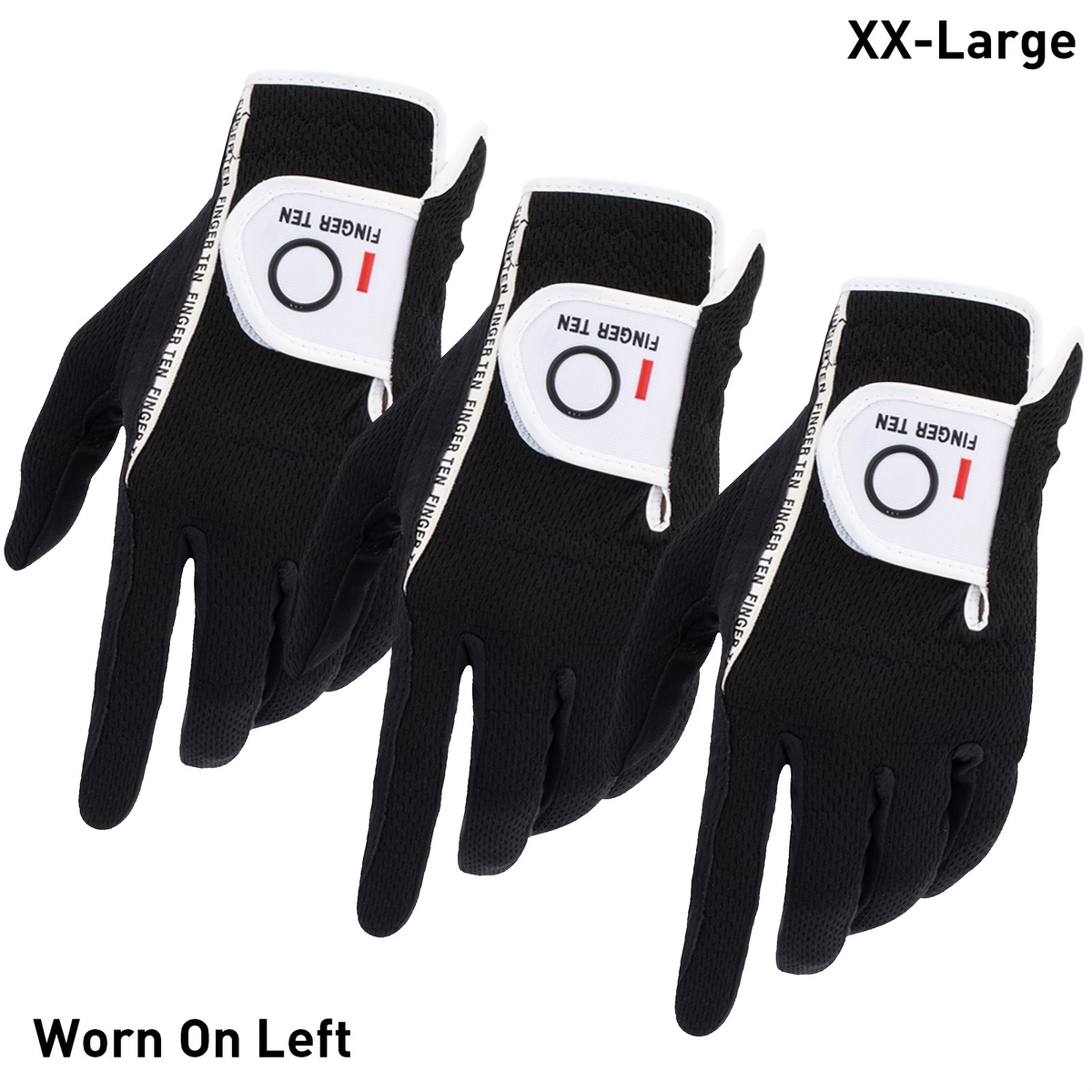 Wet Weather Golf Gloves Rain Grip 3-Pack for Men | Breathable Water-Resistant Golf Gloves for Left & Right Hand