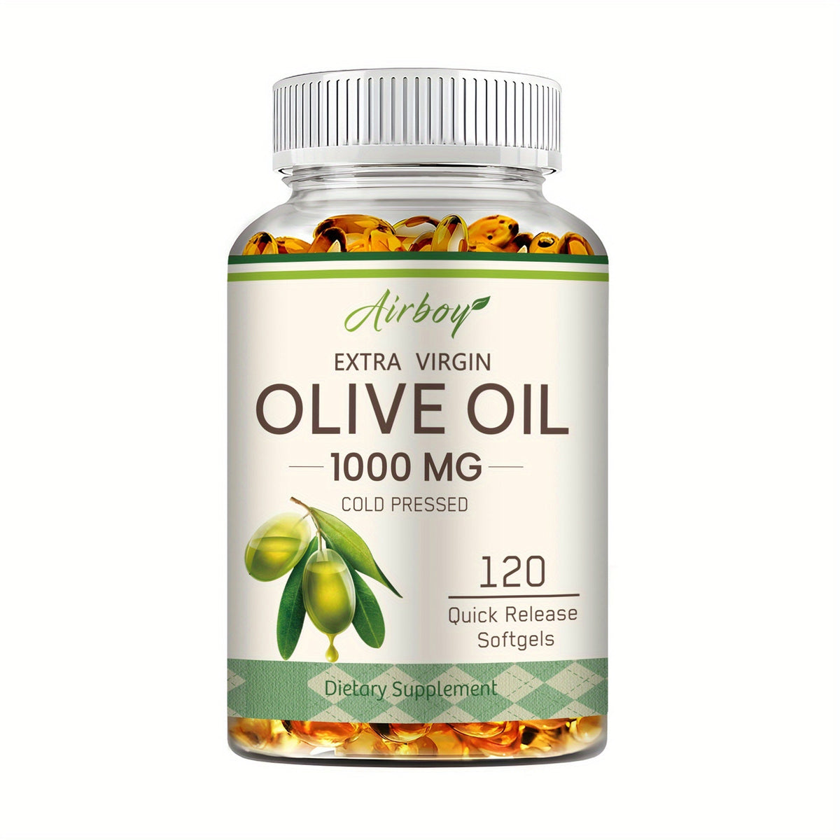 Extra Virgin Olive Oil Capsules 120 Softgels with Omega-9 Omega-6 & Palmitic Acid for Bath Time, Home Spa and Personal Care