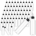 Squeeze Bottles 4oz 100 Pack with Twist Top Caps Empty Plastic Refillable Dispensing Bottles BPA Free for Hair Oil Essential Oil Condiment