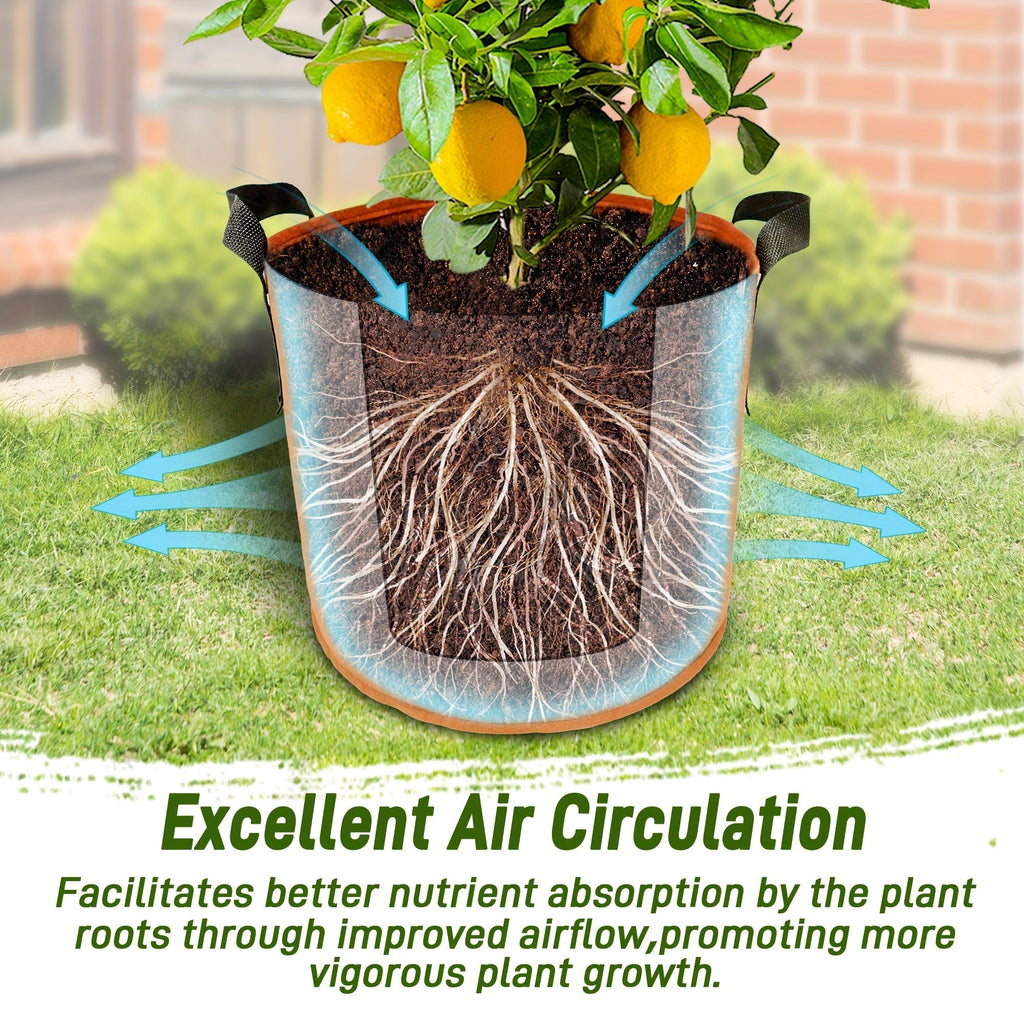 5/7/10/15 Gallon Plant Grow Bags, 7Pack Colourful Fabric Planters Plant Pots Garden Bags To Grow Vegetables With Reinforced Handles